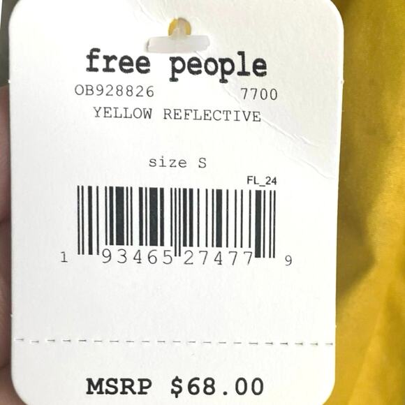 NEW $68 Free People FP Movement Moonlight Reflective Running Shorts Yellow SZ S - Picture 12 of 13